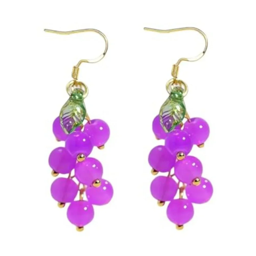Summer Purple Currant Earrings